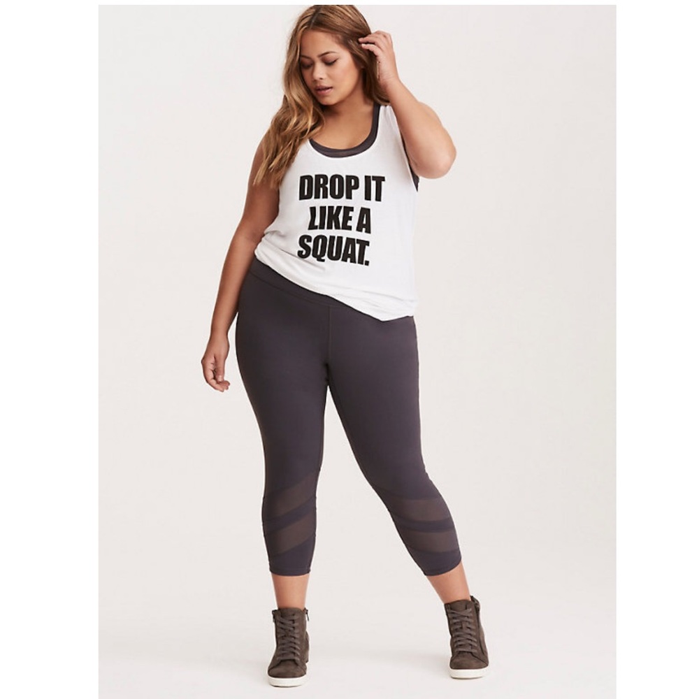 TORRID Active Mesh Cropped Leggings - Picture 1 of 8